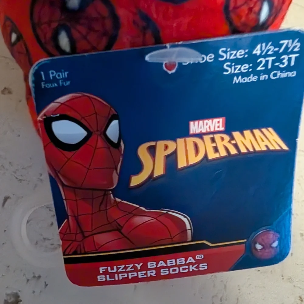 NEW Red Spider-Man Slippers 2T-3T